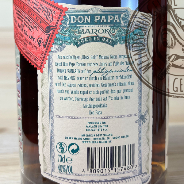 Don Papa Rum Baroko 40% 0,7 l – Wein-Dschungel